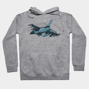 Military fighter jet plane cartoon Hoodie